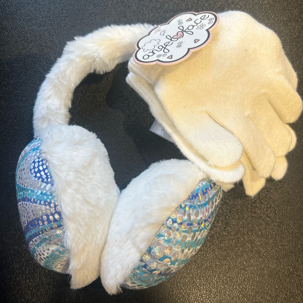 Faux Fur Ear Muffs and Gloves